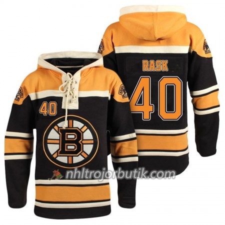 Män Ishockey Boston Bruins Tuukka Rask 40 Svart Sawyer Hooded Sweatshirt
